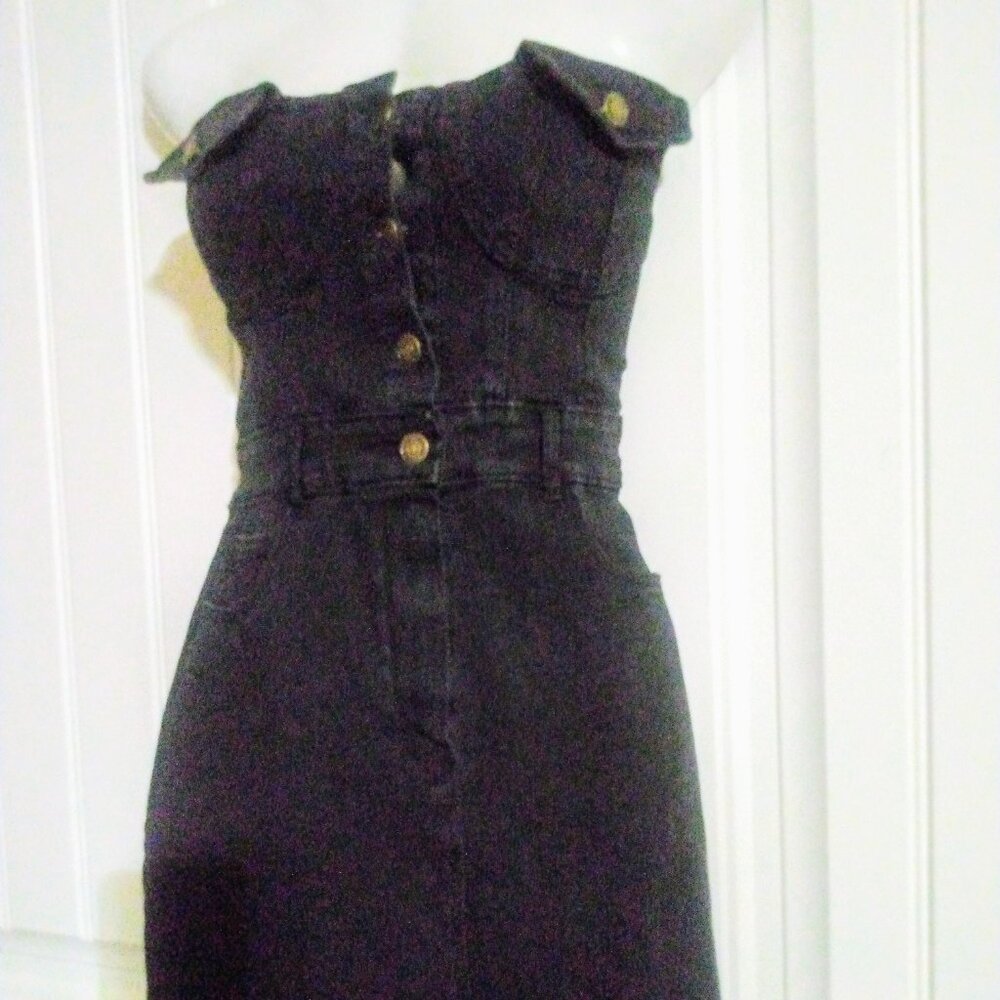 Brand New Black Denim Dress